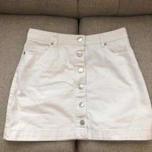 White Denim Mini Skirt | Forever 21
